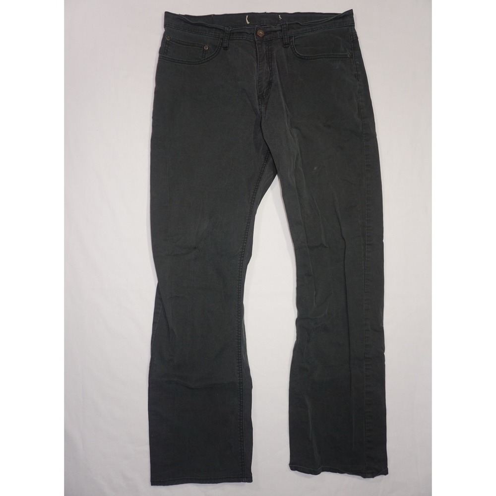 Wrangler 34x31 Dark Gray Cotton Straight Leg Jeans Five Pocket Style